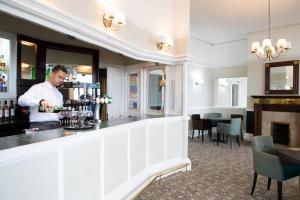 The lounge or bar area at The Marine Hotel