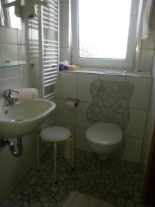 Koupelna v ubytování Pension Haus Butz