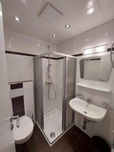 A bathroom at Piz Buin