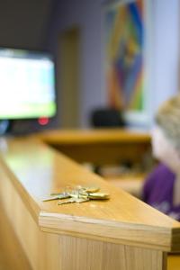 TV a/nebo společenská místnost v ubytování Hotel Flora