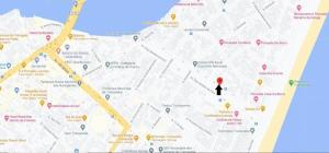 mapa z czerwonym znacznikiem w obiekcie Aluguel Temporada Tramandai Proximo à Praia w mieście Tramandaí