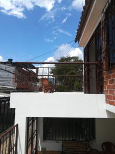 - une vue sur le balcon d'une maison dans l'établissement Apartamento amoblado con balcón en Ibagué, à Ibagué