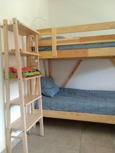 a bunk bed with a bunk ladder and a bunk bedouble at Les Cyclistes in Malaucène +11 photos