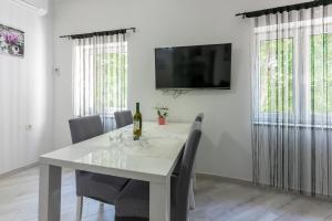 Televízia a/alebo spoločenská miestnosť v ubytovaní Apartment DANIJEL