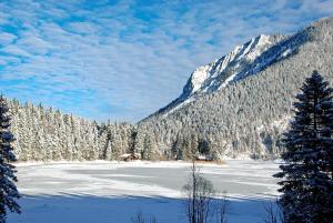 Ferienhaus Alpenflair bei Schliersee през зимата