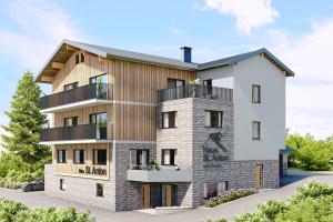 uma representação arquitectónica de um edifício de apartamentos em Haus St. Anton em Sankt Anton am Arlberg
