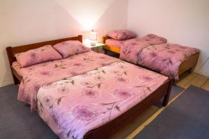 Postel nebo postele na pokoji v ubytování Family farm Jezera