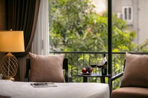 Posezení v ubytování Ping Diamond Hotel Hanoi