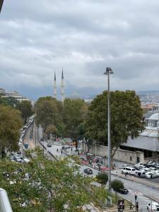 Nespecifikovaný výhled na destinaci Istanbul nebo výhled na město při pohledu z hotelu