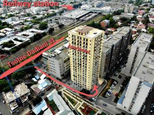 Nespecifikovaný výhled na destinaci Tbilisi nebo výhled na město při pohledu z apartmánu