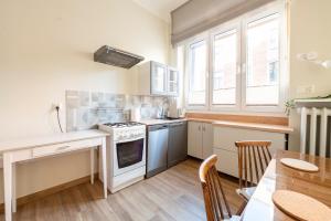 Dapur atau dapur kecil di The Essence Of Łodz &Large Stylish Apartment
