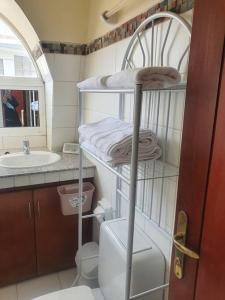 a small bathroom with a toilet and a sink at LA REALEZA Apartamento in La Paz