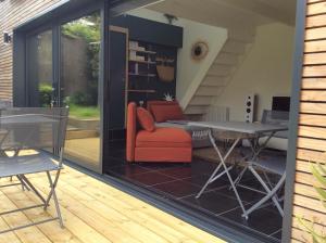Posezení v ubytování TinyHouse LE CONQUET