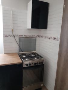 Kuchyň nebo kuchyňský kout v ubytování Helga Apartman