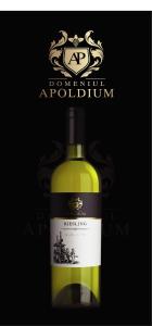 a bottle of yellow wine on a black background at Cabana Dintre Vii in Apoldu de Sus