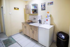 Dapur atau dapur kecil di Passenger Hostel