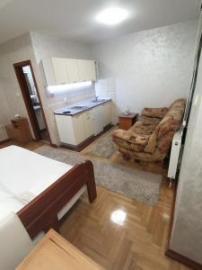 Zimmer mit Küche und Wohnzimmer in der Unterkunft Zelenkada in Zlatibor