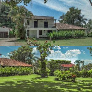 two pictures of a house and a house at Hotel Casa Blanca Campestre in La Mata +24 photos