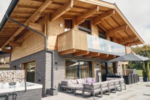 Balkón alebo terasa v ubytovaní Chalet Amadeus