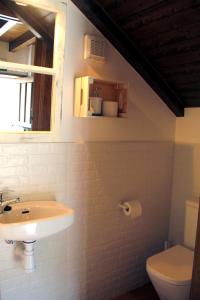 a bathroom with a sink and a toilet at El Molín de La Vega Agroturismo in Ribadesella