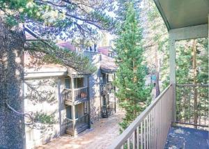 a view of a balcony of a house at St Anton Courtyard View Ski-In and Out 1 Bedroom Condo in Mammoth Lakes