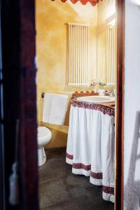 アオスタにあるB&B Al Nabuissonのバスルーム(洗面台、トイレ付)