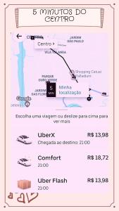 un diagramma del processo di consegna di un'auto di Cantinho da Florzinha a Foz do Iguaçu