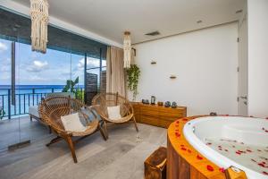 Χώρος καθιστικού στο Hotel B Unique