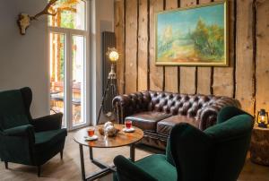 Posezení v ubytování BODETALER BASECAMP LODGE - Bergsport- und Naturerlebnishotel