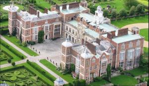 an aerial view of a large brick building at Executive Apartment Close to Station in Hatfield