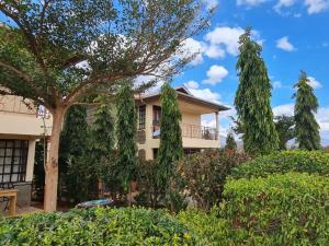 VoiDesa Homes的前面有树木和灌木的房子