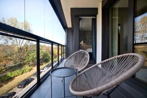 Balkón alebo terasa v ubytovaní Marina Mokotow P&O Serviced Apartments