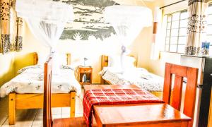 Tempat tidur dalam kamar di Furnishedapartments