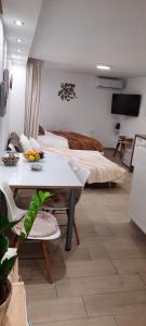 Televízia a/alebo spoločenská miestnosť v ubytovaní Apartments Luky