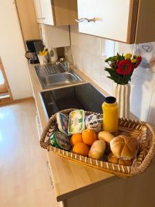 A kitchen or kitchenette at Waldruhe Appartements