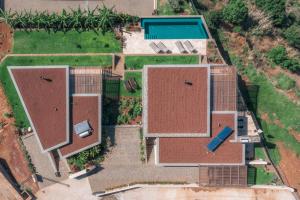 an overhead view of two roofs of a house at The Rock Villas in Estreito da Calheta +14 photos