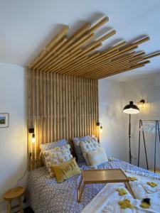 Кровать или кровати в номере Studio Beach House à Sangatte bord de plage