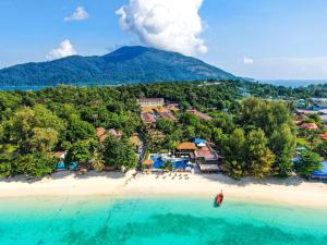 an aerial view of a resort on a beach at AKIRA Lipe Resort in Ko Lipe