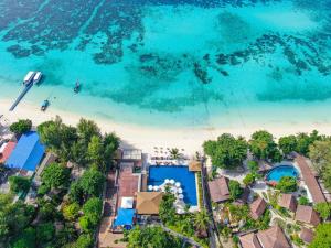 an aerial view of a resort and the beach at AKIRA Lipe Resort in Ko Lipe