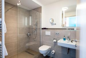 Koupelna v ubytování Hotel Am Froschbächel