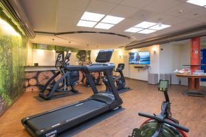 Fitness centrum a/nebo fitness zařízení v ubytování Hotel Am Froschbächel