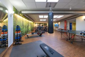 Fitness centrum a/nebo fitness zařízení v ubytování Hotel Am Froschbächel