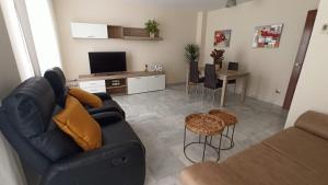 TV a/nebo společenská místnost v ubytování Botánic Suite Malaga