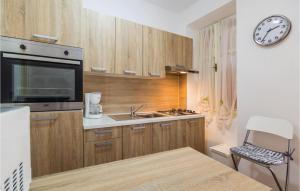 Kuhinja oz. manjša kuhinja v nastanitvi Nice Home In Selce With 2 Bedrooms And Wifi