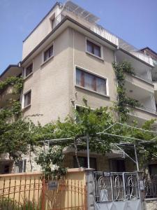 a building with a tree in front of it at Guest House Preslav in Nesebar