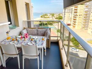 Balkón nebo terasa v ubytování La Manga Beach Club - Apartment with Seaview