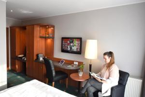 TV a/nebo společenská místnost v ubytování Hotel Freihof