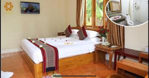Un pat sau paturi într-o cameră la The Hotel Umbra Bagan