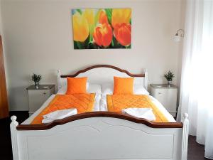 Postel nebo postele na pokoji v ubytování Bogácsa Apartman