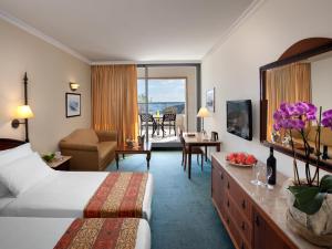 TV a/nebo společenská místnost v ubytování Golden Crown Hotel